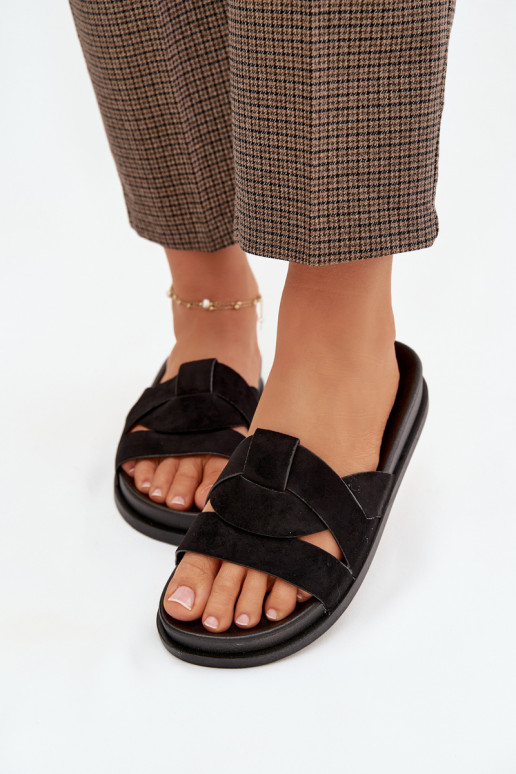 Damespantoffels van eco-suèdeoIne Met Strepen zInart Het heeftrivessa