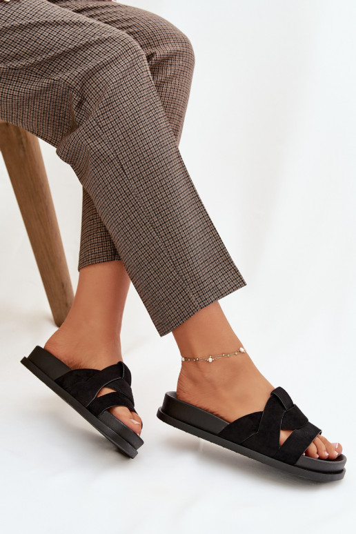 Damespantoffels van eco-suèdeoIne Met Strepen zInart Het heeftrivessa