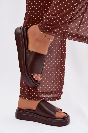 Damespantoffels met platform CzekoladoIne Tanelisse