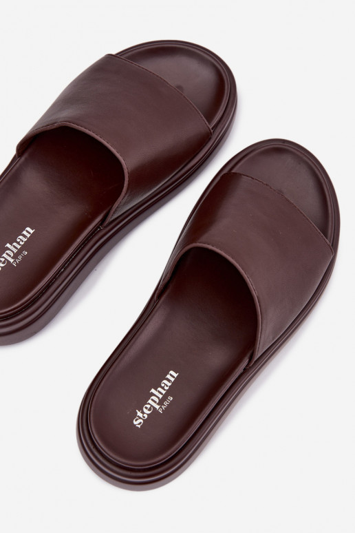 Damespantoffels met platform CzekoladoIne Tanelisse