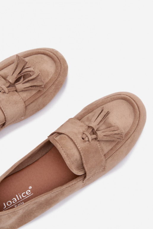 Mocassins Dames plat met kInastjes beige Het heeftrilisse