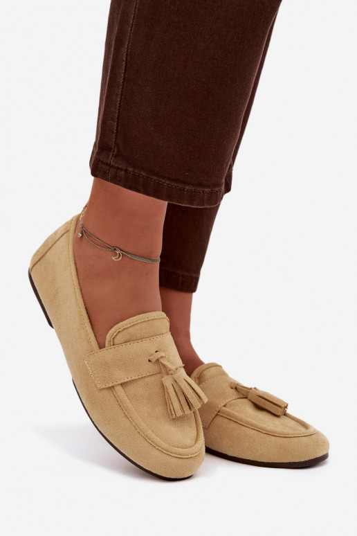 Mocassins Dames plat met kInastjes geel Het heeftrilisse