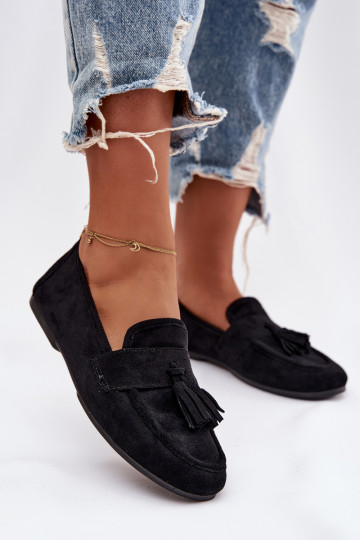 Mocassins Dames plat met kInastjes zInart Het heeftrilisse 2