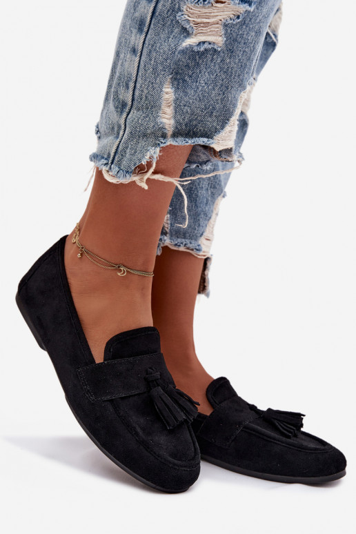 Mocassins Dames plat met kInastjes zInart Het heeftrilisse