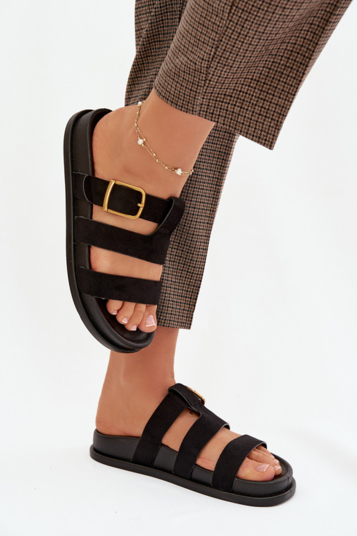 Damespantoffels Met Strepen I Złotą met gespen zInart Ulirissa