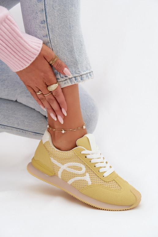 Sneakers model schoenen sportschoenen Dames geel Tarlisse