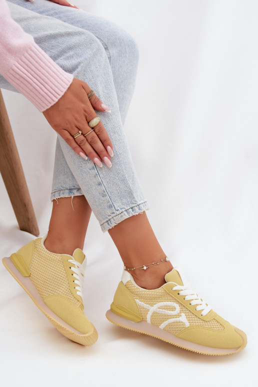 Sneakers model schoenen sportschoenen Dames geel Tarlisse