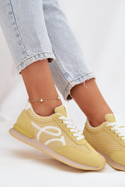 Sneakers model schoenen sportschoenen Dames geel Tarlisse
