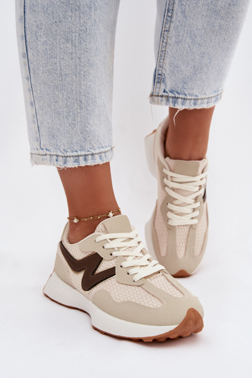 sportschoenen Dames met platform beige Janelora