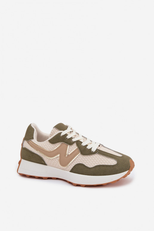 sportschoenen Dames met platform groene kleur Janelora