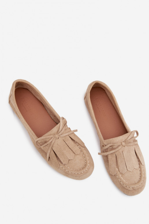 dames mocassins met stijlvolle details En Randen beige Glorina
