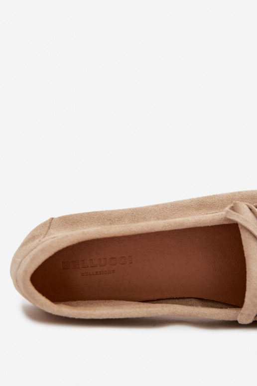 dames mocassins met stijlvolle details En Randen beige Glorina