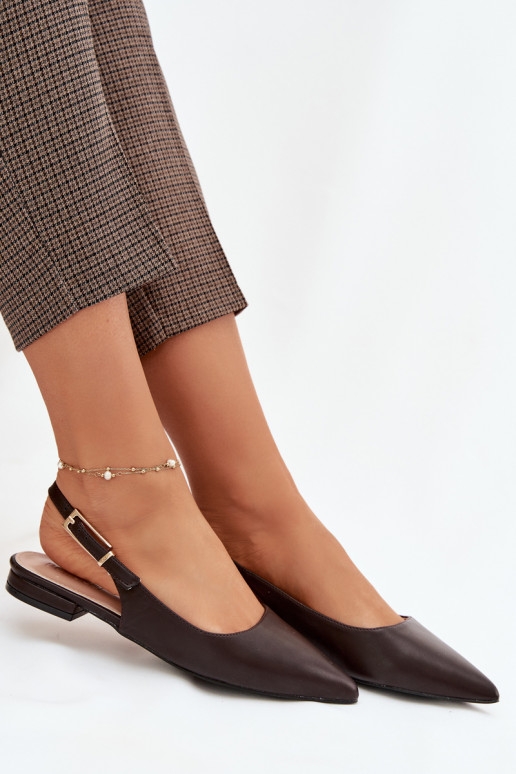 Ballerinas met gouden gespen CzekoladoIne Iverelle