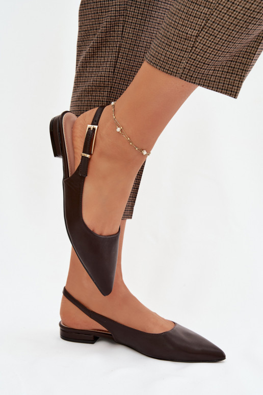 Ballerinas met gouden gespen CzekoladoIne Iverelle