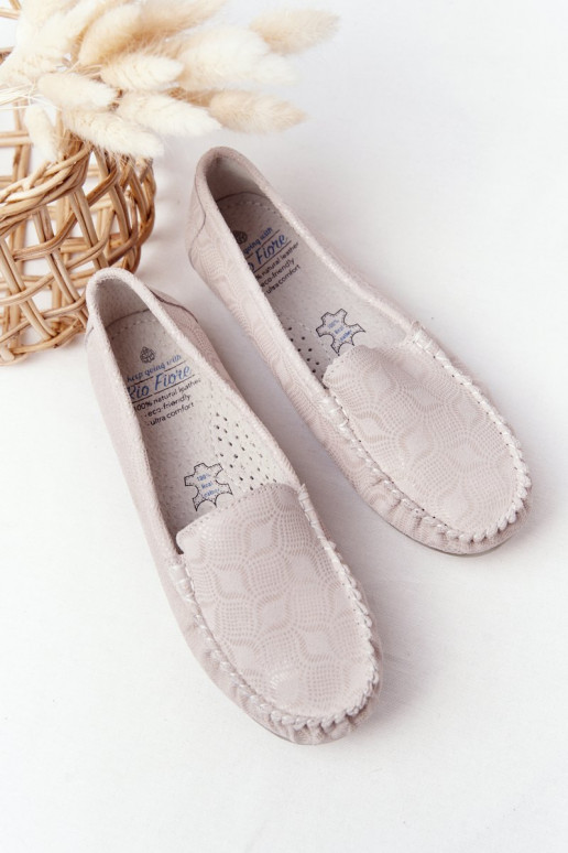 Leer Mocassins RIO FLORE Eco-Friendly beige