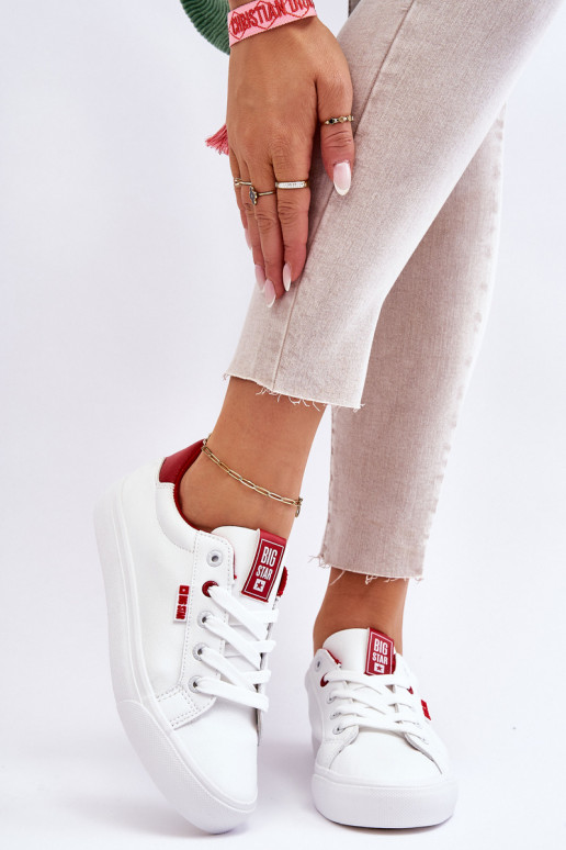 Echt leren sneakers Big Star EE274311 INit-rood