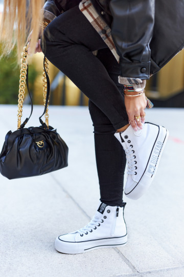 Hoge platformsneakers Big Star II274014 Initte kleur