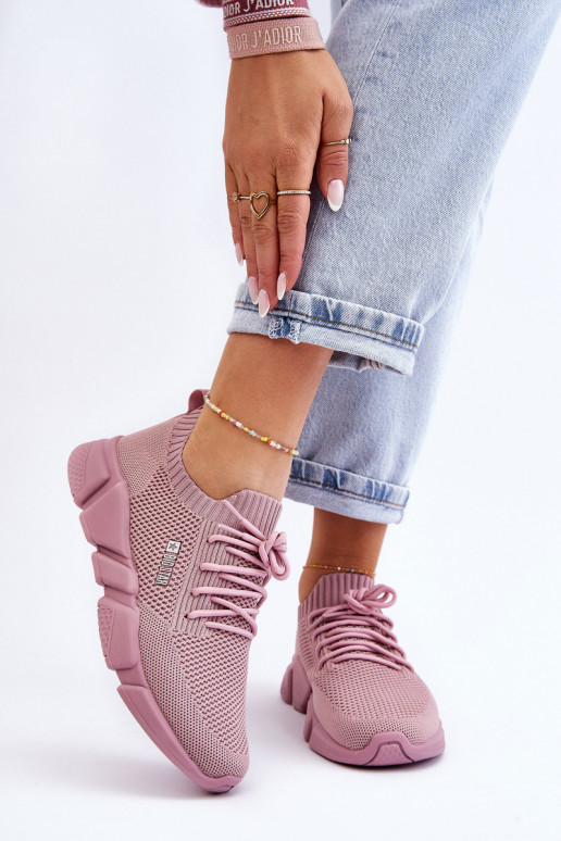 Dames Eenvoudig Sneakers model schoenen Memory Foam System Big Star JJ274266 roze