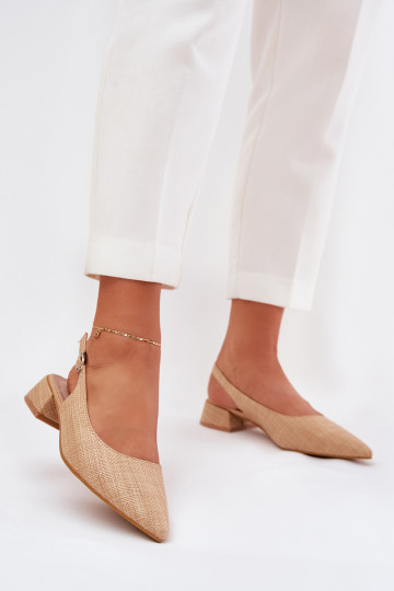 Sandalen met patroon Dames Op Delicaatm Obcasie beige Jorela