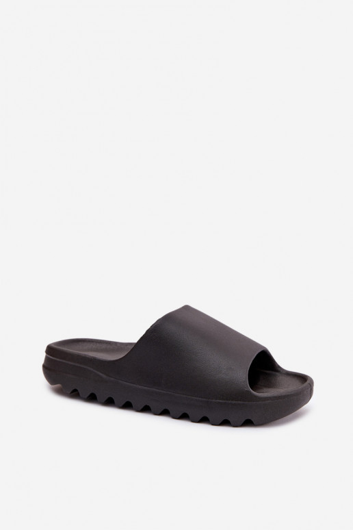 Zwarte dames slippers Olyria met plateau