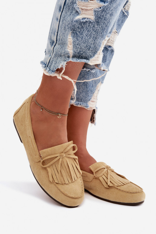 Dames mokassins met kwasten in gele kleur Janelisse