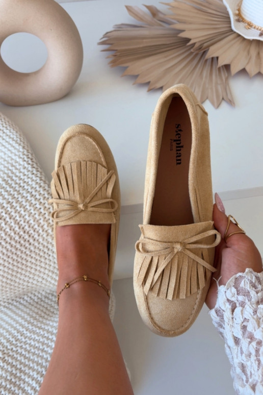 Dames mokassins met kwasten in gele kleur Janelisse