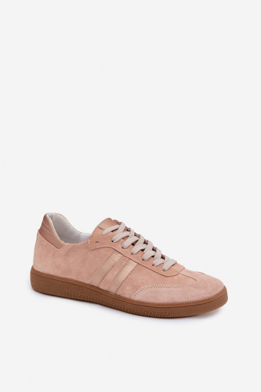 Zazoo N1068 van suède Laag Sneakers model schoenen Dames roze