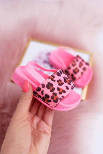 Kinderen Rubber Slippers met glans roze Rimia