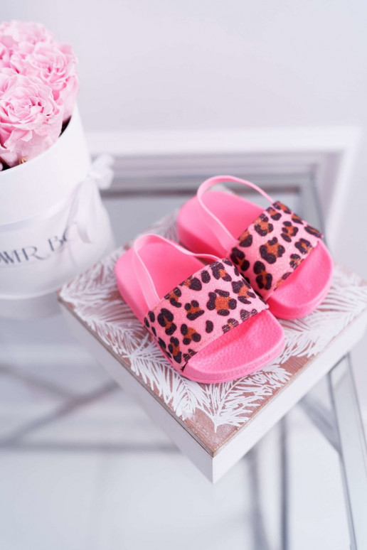 Kinderen Rubber Slippers met glans roze Rimia