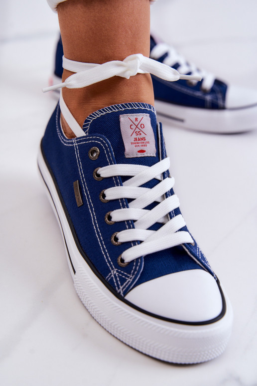 Dames Het klassieke model vrijetijdsschoenen Cross Jeans JJ2R4012C donkerblauIn