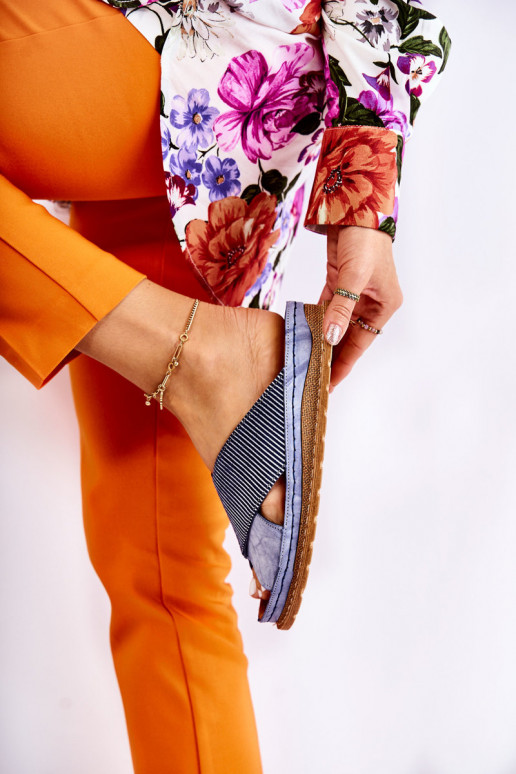 Leer Geprofileerd Slippers Het heeftciejka 04986-17 blauIn