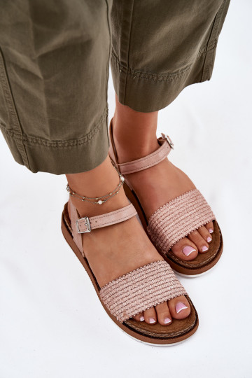 Dames sandalen Met Vlecht Opar de Pasek Inblu GS000050 roze