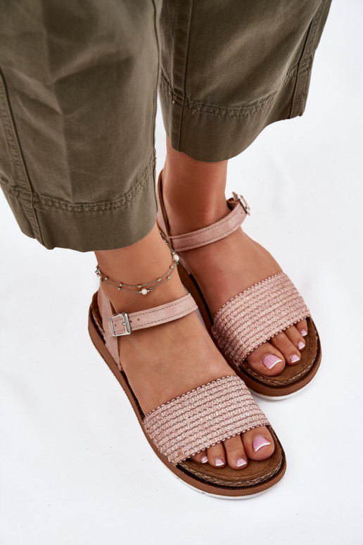 Dames sandalen Met Vlecht Opar de Pasek Inblu GS000050 roze