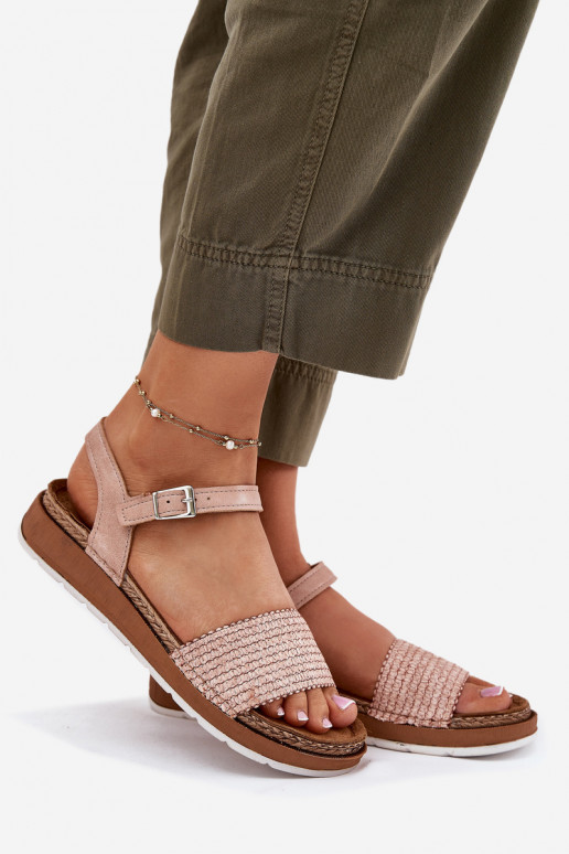 Dames sandalen Met Vlecht Opar de Pasek Inblu GS000050 roze