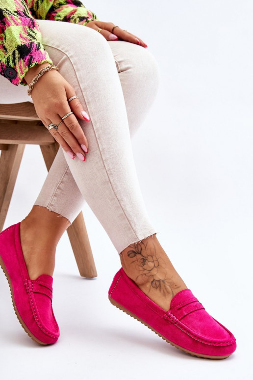 Dames Klassieke suède loafers roze Ivana