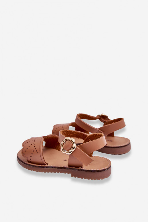 Klassieke kindersandalen bruine kleur Izzy
