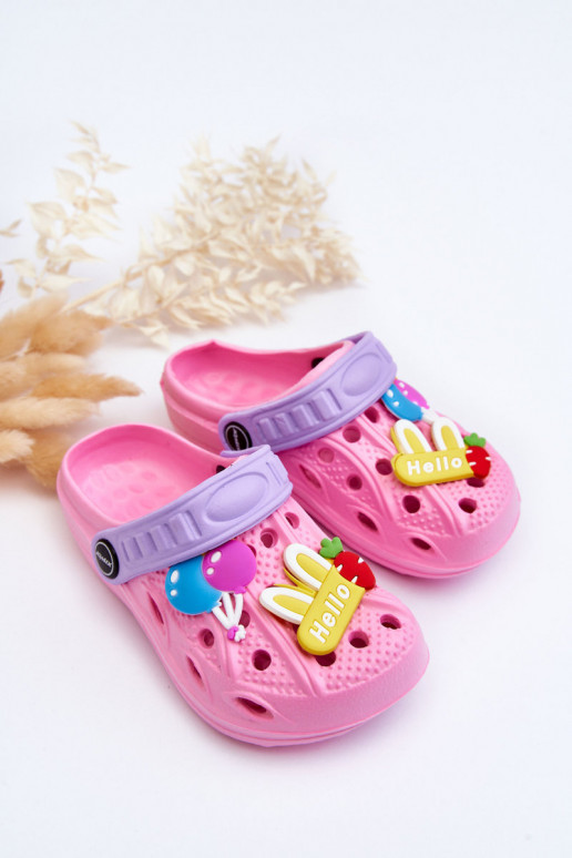 Kinderen LichtgeInicht pantoffels Eenvoudig Crocs Slippers roze SIneets