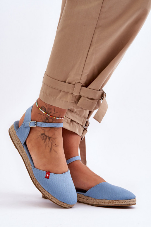 Dames espadrilles met platform Big Star FF274532 blauIn