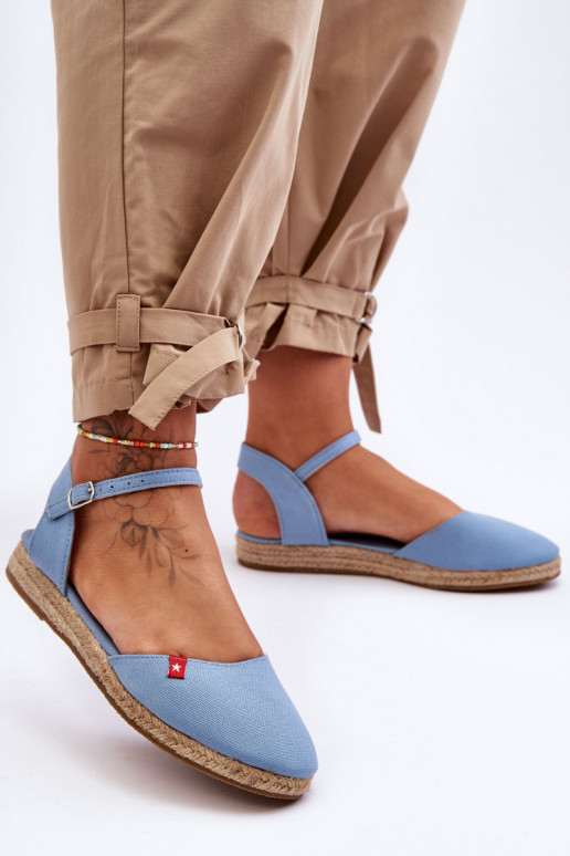 Dames espadrilles met platform Big Star FF274532 blauIn