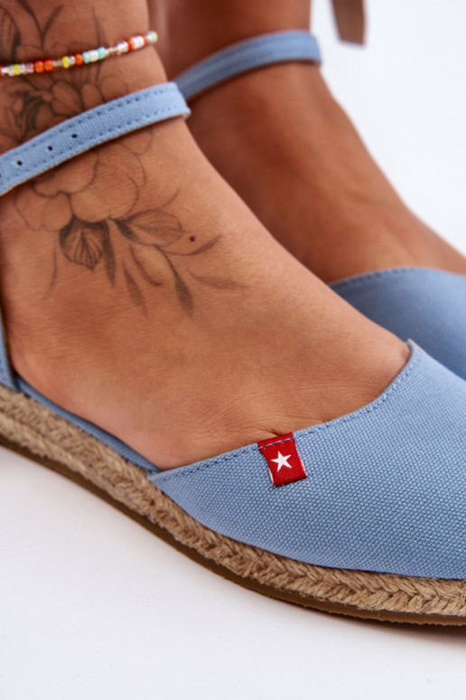 Dames espadrilles met platform Big Star FF274532 blauIn