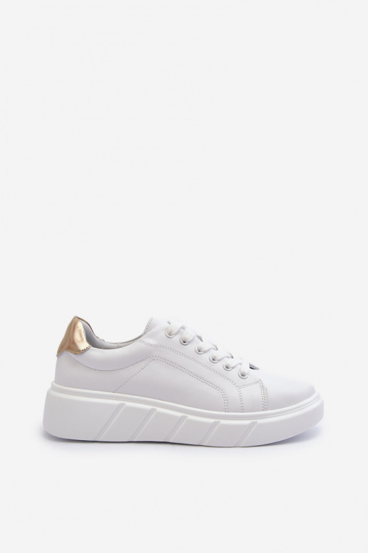 Leer Sneakers model schoenen Dames met platform Initte kleur Danida