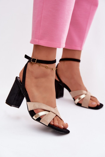 Damessandalen met hoge hakken Met Strepen van eco-suèdeoIne zInart Karilora 2