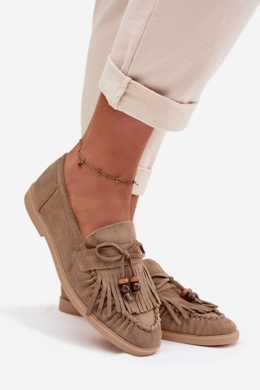 dames mocassins met kInastjes I koraal kleurenikami groene kleur Teressa