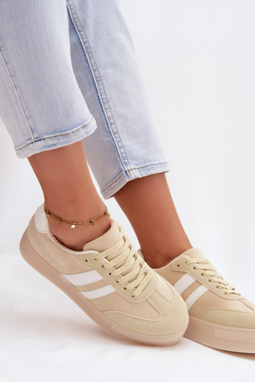 Sneakers model schoenen Dames met platform geel Giselia
