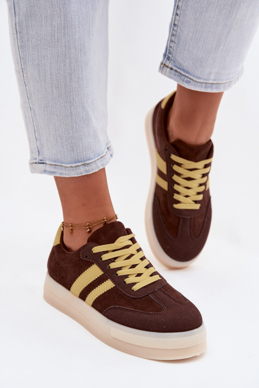 Sneakers model schoenen Dames met platform CzekoladoIne Giselia