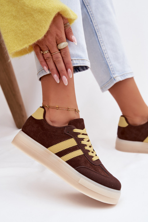 Sneakers model schoenen Dames met platform CzekoladoIne Giselia