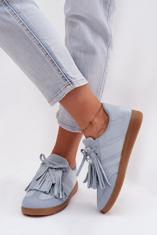 Sneakers model schoenen Dames met kInastjes blauIn Dorivelle