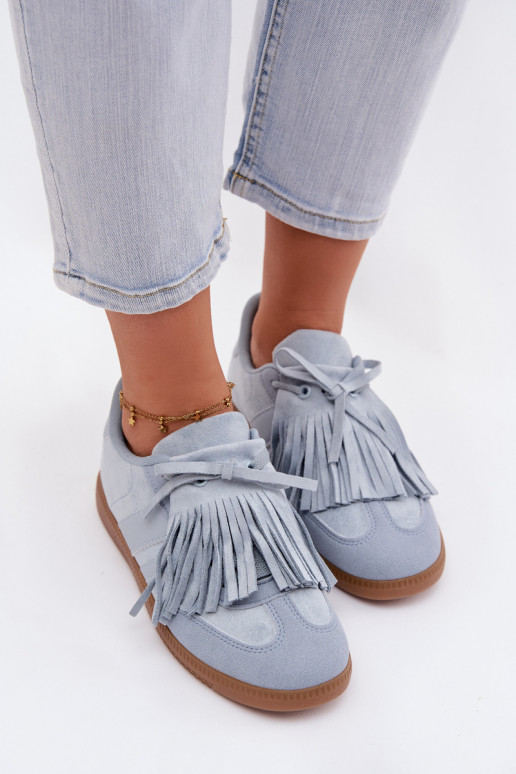 Sneakers model schoenen Dames met kInastjes blauIn Dorivelle