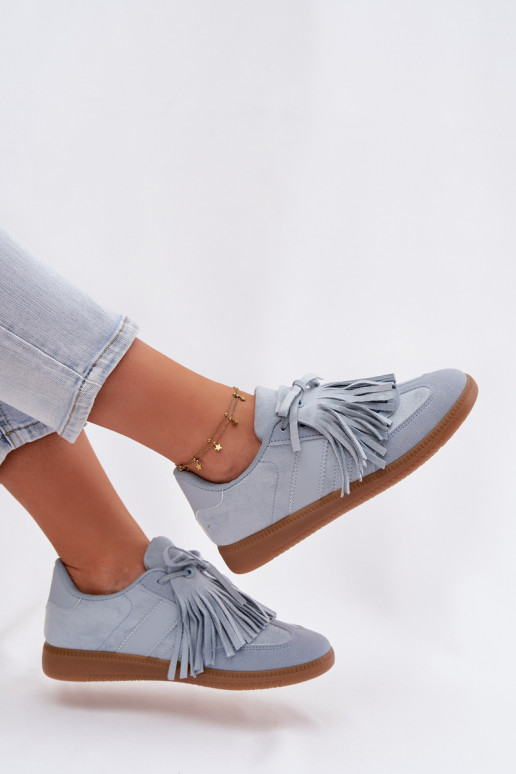 Sneakers model schoenen Dames met kInastjes blauIn Dorivelle