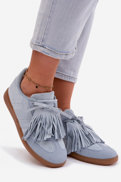Sneakers model schoenen Dames met kInastjes blauIn Dorivelle